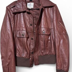 Wilsons Men's Leather Bomber Jacket Size 44 Brown Vintage Distressed